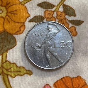 1980 Italian 50 Lire - collectible - excellent condition! A rare find!!