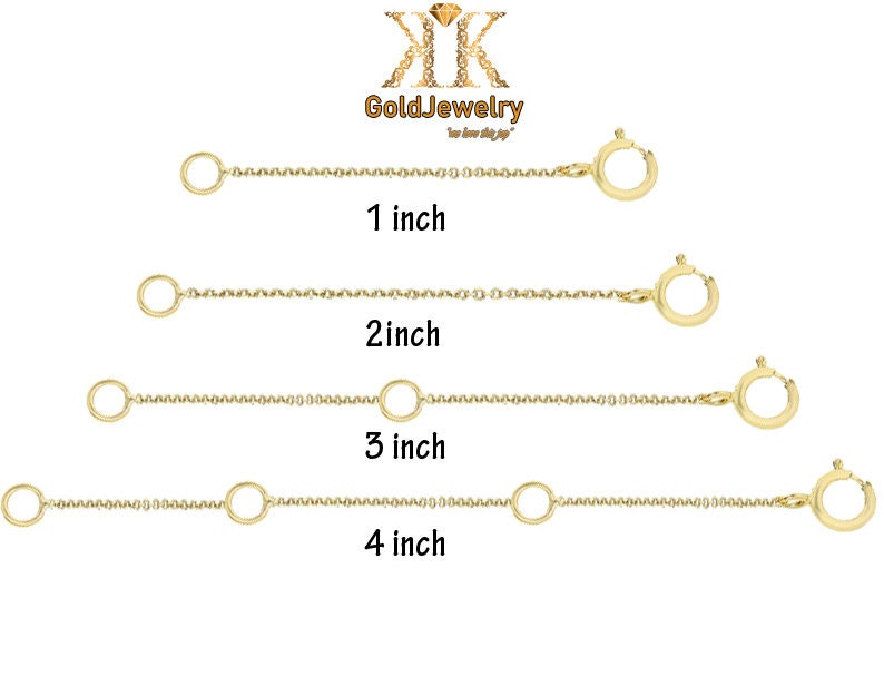 Necklace Extension Dainty Necklace Extension 14k Solid Gold Etsy