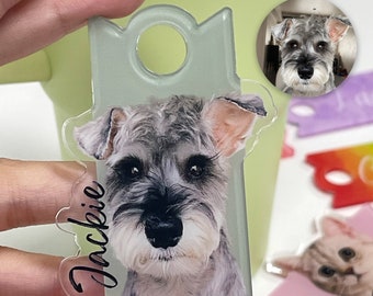 Personalized Pet Photo Stanley Name Plate, Customized Stanley Accessories Tag From Pet Photos,  Personalized Name Plate For Stanley Tumblers