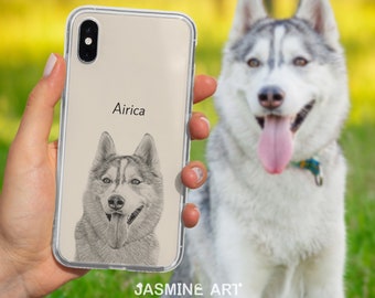 Clear Custom Pet Phone Case for iPhone 17 16 15 14 13, 12, Plus Pro Max, Galaxy, Dog Mom Gifts, Personalized Dog Cat Case with Pet Photos