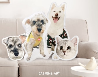 Almohada personalizada para mascotas a partir de una foto de perro, almohada personalizada con foto de mascota, cojín con forma personalizada, decoración divertida para el hogar, regalo para mamás.