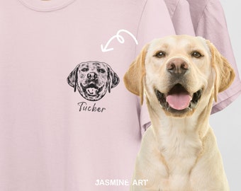 Chemise personnalisée pour animal de compagnie, T-shirt personnalisé portrait d'animal de compagnie, chemise personnalisée pour maman chien, chemise chat personnalisée, cadeau personnalisé pour animal de compagnie, chemise pour amoureux des chiens