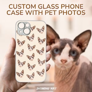 Coque de portable transparente personnalisée pour animal de compagnie pour iPhone 15 14 13 12 Plus Pro Max, Galaxy Galaxy, cadeaux chien maman, coque personnalisée chien chat avec photos d'animal de compagnie