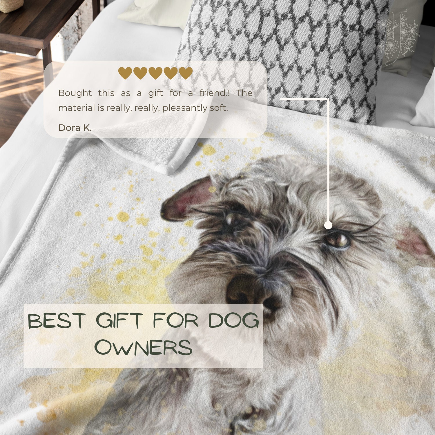 Custom Pet Portrait Blanket Personalized Dog Photo Throw Etsy
