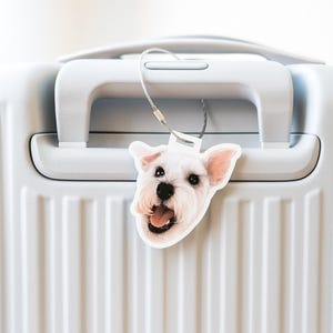 Custom Acrylic Pet Photo Luggage Tag, Custom Luggage Tag, Pet Photo Name Tag, Pet Photo Bag Tag, Personalized Travel Tag