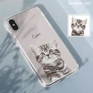 Clear Custom Pet Phone Case for iPhone 15 14 13 12 Plus Pro Max, Galaxy Galaxy, Dog Mom Gifts, Personalized Dog Cat Case with Pet Photos image 3