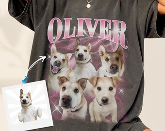 Custom Vintage Pet Shirt - Personalized Dog Bootleg Rap Tee