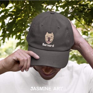 Custom Dog Face Embroidery Cap, Personalized Pet Portrait Hat, Embroidered Dog Portrait Baseball Cap, Dog Mom Gift, Pet Lover Gift