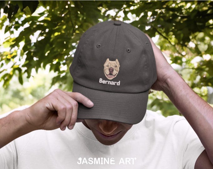 Custom Dog Face Embroidery Cap, Personalized Pet Portrait Hat, Embroidered Dog Portrait Baseball Cap, Dog Mom Gift, Pet Lover Gift