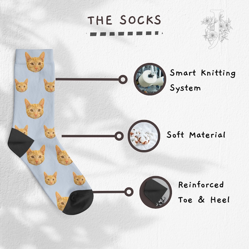 Custom Dog Face Socks, Personalized Socks with Photo, Custom Colored Oil Panting Photo Socks, Cute Cat Photo Socks, Funny Socks for Mom Dad zdjęcie 5