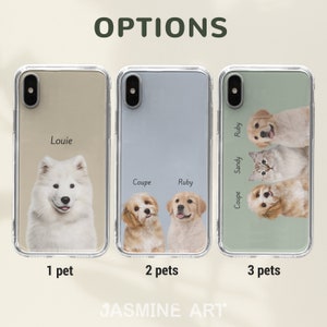 Clear Custom Pet Phone Case for iPhone 15 14 13 12 Plus Pro Max, Galaxy Galaxy, Dog Mom Gifts, Personalized Dog Cat Case with Pet Photos image 7