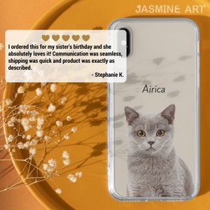 Clear Custom Pet Phone Case for iPhone 15 14 13 12 Plus Pro Max, Galaxy Galaxy, Dog Mom Gifts, Personalized Dog Cat Case with Pet Photos image 4