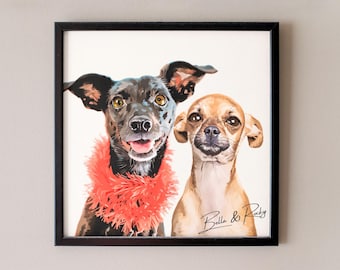 Aangepast huisdierportret, huisdier herdenkingscadeau, cadeau hondenliefhebber, huisdier canvasafdruk, gepersonaliseerd huisdier, aangepaste huisdier kunst, huisdier digitaal bestand, huisdier wanddecoratie