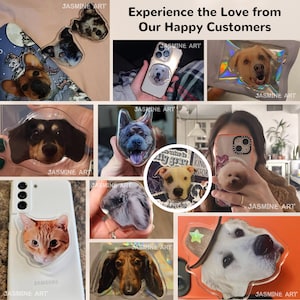 Personalized Phone Grip, Custom Phone Grip Holder, Personalized Pet Photo Phone Grip, Cute Phone Grip, Dog Mom Gift imagem 8