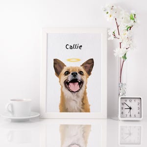 Custom Dog or Cat Watercolor Pet Portrait, Digital Pet Art for Cat & Dog Lovers, Custom Pet Portrait Gift,Personalized Pet Remembrance Gift