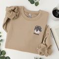 Dog & Cat Face Embroidery Sweatshirt, Embroidered Pet Sweatshirt Gift, Custom Pet Face Hoodie, Custom Pet Gift product logo