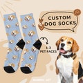 Custom Dog Face Socks, Personalized Socks with Photo, Custom Colored Oil Panting Photo Socks, Cute Dog Photo Socks, Funny Socks for Mom Dad