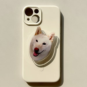 Poignée de téléphone personnalisée, Support de téléphone personnalisé, Poignée de téléphone personnalisée avec photo d'animal de compagnie, Jolie poignée de téléphone, Cadeau chien et maman image 4