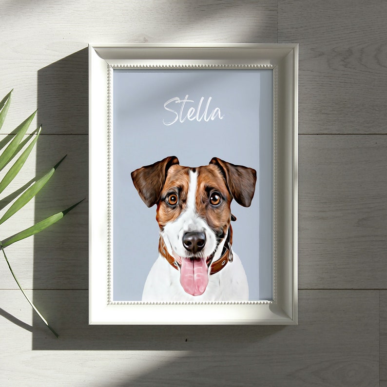 Pet Portrait, Digital Custom Dog Portrait, Pet Memorial, Dog Portrait, Custom Cat Portrait, Pet Loss, Pet Gift, Pet Illustration 