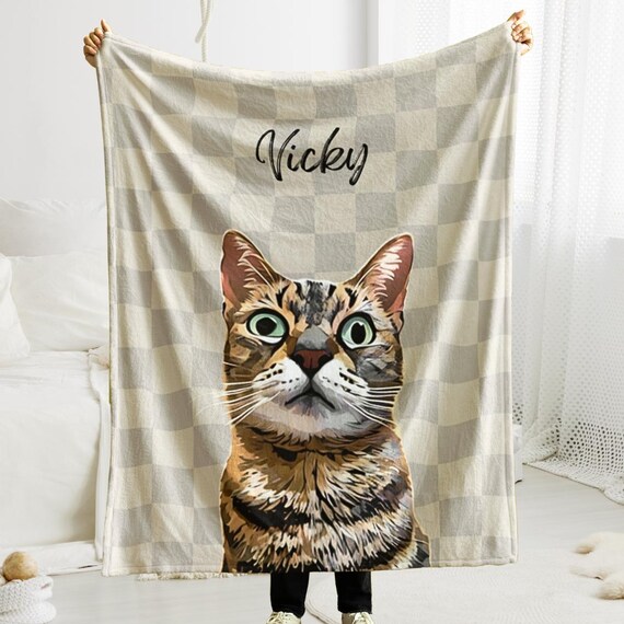 thumbnail image 2 of Custom Pet Photo Printed Blanket Your Picture Dog Cat Pet Throw Rug Bedding Gift | UK 2 of 9
