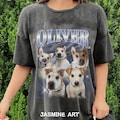 Custom Vintage Pet Shirt - Personalized Dog Bootleg Rap Tee, Retro 90s Graphic T-Shirt, Dog Lover Apparel, Custom Pet Face Design product logo