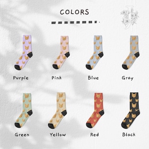 Custom Dog Face Socks, Personalized Socks with Photo, Custom Colored Oil Panting Photo Socks, Cute Cat Photo Socks, Funny Socks for Mom Dad zdjęcie 8