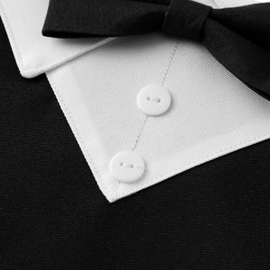 Dog Tuxedo Bandana Wedding Costume Bow Tie Accessory Collar, Dog Best Man Groomsman Ring Bearer Formal Event Over the Collar image 2