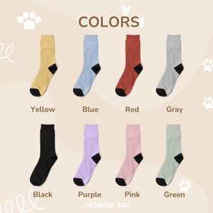Calcetines personalizados con cara de perro, calcetines personalizados con foto, calcetines con foto de jadeo de aceite de colores personalizados, calcetines lindos con foto de perro, calcetines divertidos para mamá papá imagen 4