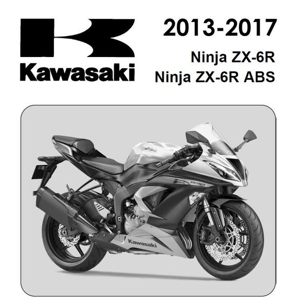 Buy Service Manual for Kawasaki Ninja ZX-6R 636 Abs 2013-2017