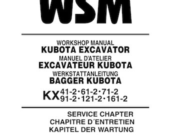 Service manual for Kubota Kubota KX91-2 KX121-2 KX161-2