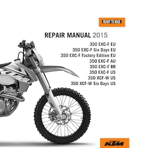 2015 KTM 350 EXC-F Factory Workshop Manual