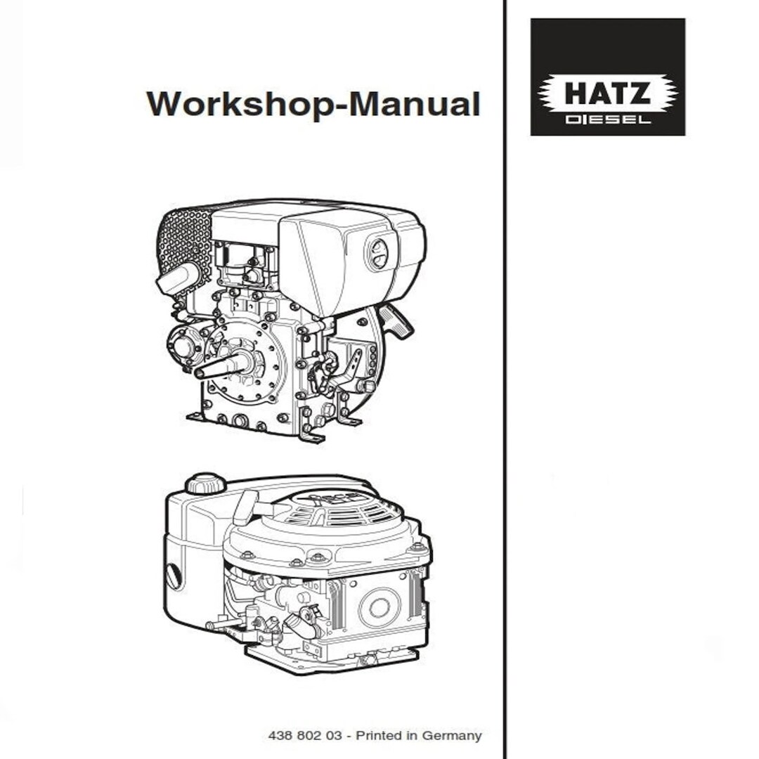 thumbnail image 2 of Hatz Diesel Engine 1B 20 27 30 40 50 Workshop Service Manual – Reprint, Comb Bound 2 of 3