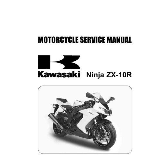 Kawasaki Ninja ZX10R Service Manual 2008-2009 - Etsy