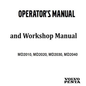 Volvo Penta MD2010 MD2020 MD2030 MD2040 Workshop Service Manual