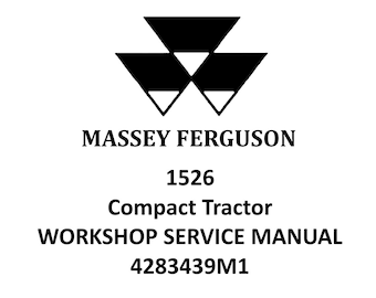 Massey Ferguson 1526 Workshop Manual