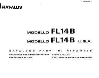 New Holland Fiat Allis FL14 FL14B Parts Catalog