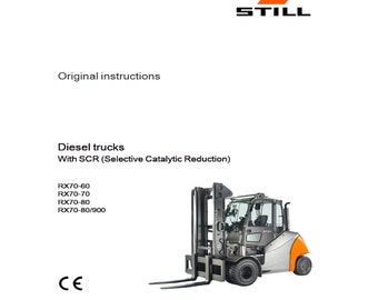 Still RX70-60 RX70-70 RX70-80 Forklift  Owners manual