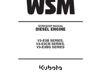 Kubota V3-E3B Workshop Service manual