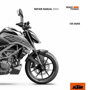 2022 Repair Manual for KTM 125 DUKE black silver