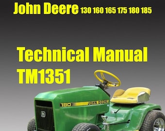 Technical Manual for John Deere 130 160 165 175 180 185