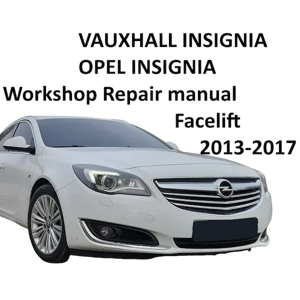 Service workshop Shop manual for VAUXHALL INSIGNIA Opel Insignia  (2013 - 2017)