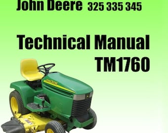 Technical Manual John Deere 345 335 325