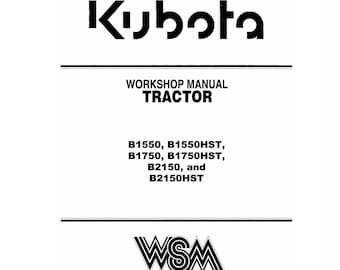 Kubota B1550 B1750 B2150 (HST) Workshop Manual