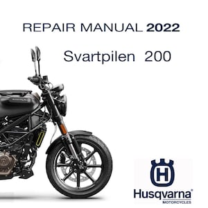 2022 Service Manual Husqvarna Svartpilen 200