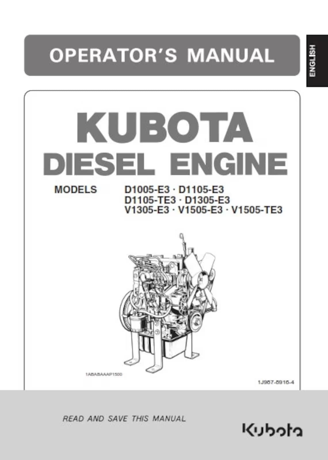 Kubota WSM ワークショップマニュアル ディーゼルエンジン Kubota WSM ワークショップマニュアル ディーゼルエンジン Kubota WSM