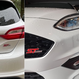 2x Ford Fiesta Focus Mondeo Ecosport Kuga Edge Red ST Line  Front Grille + Rear