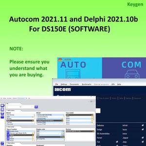 Autocom 2021 11 and Delphi 2021 10b For DS150E