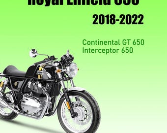Workshop Service manual for Royal Enfield Continental 650 (2018-2022)