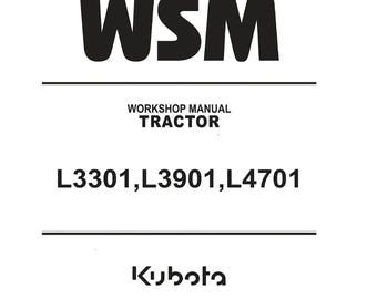 Kubota L3301 Service Workshop Manual