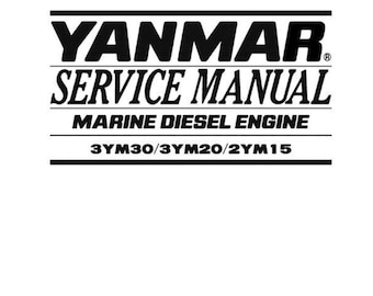 Yanmar 3YM30 3YM20 2YM15 Marine  Diesel Engine Service Manual